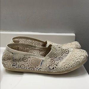 Toms Crochet Slip Ons